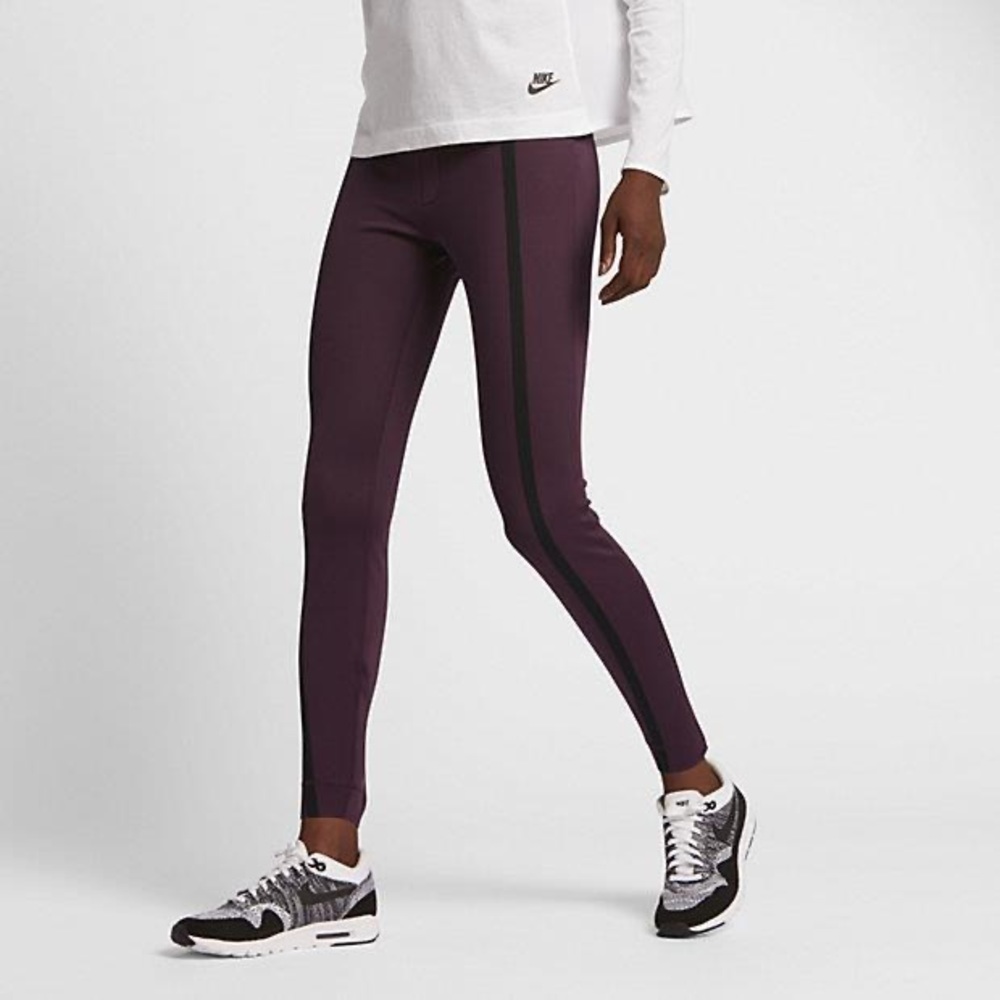 Nike Sportswear Bonded Sportswear tech compression athletic pants Maroon